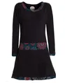 Produktbild: Vishes- Alternative Bekleidung - Extra warmes Winterkleid Damen Langarm Kleider Sweatkleid Fleece schwarz 40-42