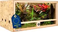 Produktbild: ITA Holz Terrarium 100x60x50 cm mit Seitenbelüftung & Integriertem Hygrometer - Holzterrarium aus OSB-3 Platten - Terrarien für Reptilien, Schlangen, Amphibien - EU Produkt,