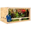 Produktbild: ITA Holz Terrarium 100x60x50 cm mit Seitenbelüftung & Integriertem Hygrometer - Holzterrarium aus OSB-3 Platten - Terrarien für Reptilien, Schlangen, Amphibien - EU Produkt, FSC Zertifiziert
