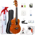 Produktbild: Ukulele Konzert 23 Zoll Mahagoni Anfänger Set inkl. Tasche Plektren Stimmgerä...