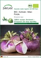 Produktbild: SAFLAX  - BIO - Kohlrabi - Milan Purple - Brassica - 600 Samen