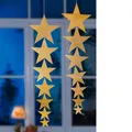 Produktbild: Folien-Mobile Sterne goldfarben Girlande Weihnachtsschmuck 64 cm lang Glitzer