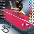 Produktbild: AIRTRACK Matte Tumbling Matte mit Pumpe PVC Tumblingmatte Gymnastikmatte Turnmatte Farbe: Rosa-Grau Maße: 200*100x20cm