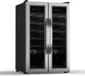 Produktbild: Klarstein Vinamour Weinkühlschrank 2 Zonen - 24 Flaschen, 5-18 °C, Touch-Steuerung, LED-Beleuchtung, Freistehend, Edelstahl-Doppeltür, Weinklimaschrank