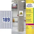 Produktbild: AVERY Zweckform Stark haftende Papier-Etiketten, 24,5x10 mm weiß, auch für schwierige Oberflächen, für den Innenbereich - 1 Stück (L7871-20)