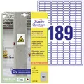 Produktbild: Avery-Zweckform L7871-20 Kraftkleber-Etiketten 25.4 x 10mm Papier Weiß 3780 St. Permanent haftend, Stark haftend