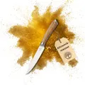 Produktbild: CHEF CUISINE Allzweckmesser mit Olivenholzgriff – Kochmesser handgeschmiedet, 13,5 cm Klinge, 54-56 HRC-Klingenhärte, rostfrei, ergonomisch, scharfe Klinge von Hand geschliffen und poliert