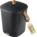 Produktbild: Nachhaltiger Biomülleimer Küche, Geruchsdichter Komposteimer mit Deckel, 3 Liter, Schwarz - HMF