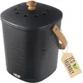 Produktbild: HMF Nachhaltiger Biomülleimer Küche, Geruchsdichter Komposteimer mit Deckel, 3 Liter, Schwarz