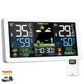 Produktbild: Wetterstation Funk mit Außensensor Farbdisplay Wettervorhersage Temperatur