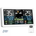 Produktbild: Wetterstation Funk mit Außensensor Farbdisplay Wettervorhersage Temperatur
