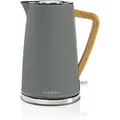Produktbild: Nedis - Wasserkocher 17 L Soft Touch Grau Drehbar Um 360 Grad Verdecktes Heizelement Strix Steuerung Boil To Boil Funktion