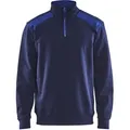 Produktbild: Blakläder® Sweater mit Half-Zip 2-farbig 3353 1158 in div. Farben - marineblau/kornblau - 3XL