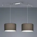 Produktbild: Zylinderförmige 2-flammige Helestra CERTO Pendelleuchte in anthrazit/chrom dreh- und schwenkbar
