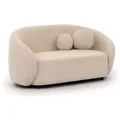 Produktbild: S-Style Möbel 2-Sitzer-Sofa, Creme, Textil, Echtholz, Teilmassiv,Birke, Füllung: Silikon, Rund, 150x76x80 cm, Blauer Engel, FSC Mix, Oeko-Tex®, Hergestellt in Europa, Wohnzimmer, Sofas & Couches, Sofas, 2-Sitzer Sofas