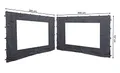 Produktbild: QUICK STAR 2 Seitenteile mit PE Fenster für Rank Pavillon 3x4m Seitenwand Anthrazit RAL 7012