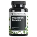 Produktbild: natural Magnesium Komplex – 5 hochwertige Verbindungen – 400mg elementares Magnesium pro Tagesdosis