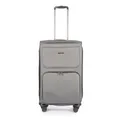 Produktbild: Stratic Bendigo Light + Koffer Weichschale Reisekoffer Trolley Rollkoffer mittelgroß, TSA Kofferschloss, 4 Rollen, Erweiterbar, Größe M, Silver