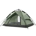 Produktbild: Naturehike Pop Up Zelt Wurfzelte Automatik Campingzelt 3-4 Personen Doppeldeck Kuppelzelt Großes Familienzelt mit Tragetasche (Grün - 3P)