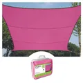 Produktbild: Perel Sonnensegel, Segel Sonnenschutz für Terrasse und Pool, wasserabweisend, UV-Schutz, 4 Edelstahl-O-Ringe, 2 x 3 m, 160 g/m², Polyester, Rechteck, Fuchsia
