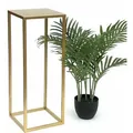 Produktbild: Blumenhocker Metall Gold Eckig 60 Cm Blumenständer Beistelltisch 96506 M Blumensäule Modern Pflanzenständer Pflanzenhocker - Dandibo