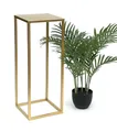 Produktbild: DanDiBo Blumenhocker Metall Gold Eckig Blumenständer Beistelltisch 96506 Blumensäule Modern Pflanzenständer Pflanzenhocker (60 cm)