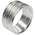 Produktbild: SILBERMOOS Silberring XL Eleganter Strukturring, 925 Sterling Silber silberfarben 70
