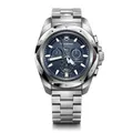 Produktbild: Victorinox Herren Armbanduhr I.N.O.X. Chrono Ø 43 mm, Swiss Made, Analog Quarz, Wasserdicht bis 200 m, Edelstahl-Armband, Silber/Blau