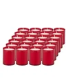Produktbild: Sovie CANDLES Refill Kerzen Bordeaux 24 Stück - Kerze in Kunststoff-Hülle - ca. 24 Stunden Brenndauer - Kerzen Deko Innen & Außen - Schützt Glas & Dekoration