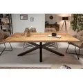 Produktbild: riess-ambiente Esstisch GALAXIE 180cm braun/schwarz – Massivholz, Stern-Gestell aus Metall, Industrial Design & bis zu 8 Personen – ideal für Dein Loft-Esszimmer braun 180 cm x 77 cm x 90 cm