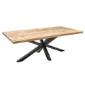 Produktbild: invicta INTERIOR Massiver Industrial Esstisch Galaxie 180cm Mangoholz sternenförmiges Gestell Massivholz Holztisch Tisch