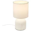 Produktbild: Briloner Ino Tischlampe, Stoffschirm, Kabelschalter, Keramikfuß, Weiß, Ø15 X 28 Cm