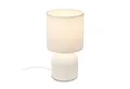 Produktbild: Briloner Leuchten Tischleuchte LED Tischlampe Keramik Schlafzimmer Wohnzimmer, Indoor Tischlampe mit Stoffschirm, 15x28cm(DxH)