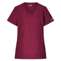 Produktbild: EXNER medizinischer Damen Schlupf-Kasack, Slimfit-Stretch, halbarm, für Pflege, Kosmetik, Medizin, Bordeaux, Größe L