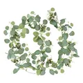 Produktbild: Künstliche Efeu Girlanden 2 Stück Eukalyptus Girlande 180cm mit Weidenblätter...