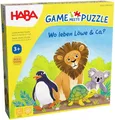 Produktbild: HABA Kinderspiel Suchspiel Game meets Puzzle Wo leben Löwe & Co.? 2011724001