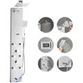 Produktbild: VEVOR Duschpaneel-Turmsystem mit Regenwasserfall-Duschkopf, (124 cm) Duschsäule aus gebürstetem Edelstahl, Regenmassagesystem zur Wandmontage, mit Handbrause & 6 kleiner Massagedüsen