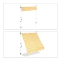 Produktbild: relaxdays Klemmmarkise gelb/weiß 200,0 x 120,0 cm