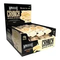Produktbild: Warrior Crunch Proteinriegel 12 × 64 g (Weiße Schokolade Crisp) – 20 g Eiweiß pro Riegel – Zuckerarmer High-Protein-Snack, Knusprig – ideal für Muskelaturaufbau & Ernährung unterwegs