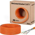 Produktbild: hb-digital CAT 7 Kabel Netzwerkkabel max. 1000 MHz S/FTP AWG23 LSZH 25m Orange