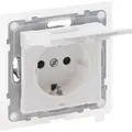Produktbild: Legrand SEANO Schutzkontakt-Steckdose mit erhöhtem Berührungsschutz und Klappdeckel IP44, Steckklemmen, 16A, 250V, Ultraweiß, 765124