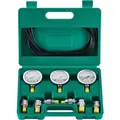 Produktbild: VEVOR Hydraulikdruck-Testset, 250/400/600 bar, 3 Messgeräte, 6 Testkupplungen, 3 Testschläuche, Bagger-Hydraulik-Testmanometer-Set mit Tragbarer Tragetasche für Bagger, Traktoren, Baumaschinen