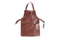 Produktbild: BURNHARD® Grillschürze Grillschürze Leder, Braun, Größenverstellbar, BBQ-Schürze mit Taschen