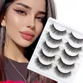 Produktbild: Falsche Wimpern Natürliche 3D Künstliche Nerzwimpern Wispy Lashes 5 Paare Packung Fake Lashes Leichtes Volumen 6D Kurze Falsche Wimpern Streifenwimpern Wiederverwendbar False Eyelashes von Glowing win