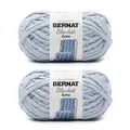 Produktbild: Bernat Deckengarn, extra weich, Blau, 2er-Pack mit 300 g, Polyester, 7 Jumbo, 90 Meter – Stricken/Häkeln