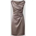 Produktbild: Vera Mont Cocktailkleid mit Wasserfall-Ausschnitt in Taupe, Größe 48