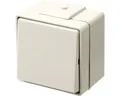Produktbild: Jung 606 W Feuchtraum Wippschalter Universal Aus-Wechsel Aufputz IP44 grau WG600