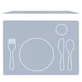 Produktbild: Montessori Silikon Tischset für Kinder - Platzset - abwaschbar (grau, 40x30cm)