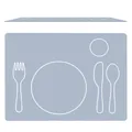 Produktbild: Montessori Silikon Tischset für Kinder - Platzset - abwaschbar grau 40x30cm