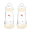 Produktbild: MAM Easy Start Babyflasche 260 ml (2er-Set), Kit mit 2 Anti-Kolik-Flaschen für gemischtes Stillen, reduziert Luftblasen und das Risiko von Koliken, Babyzubehör 2+ Monate mit Sauger Größe 2, neutral